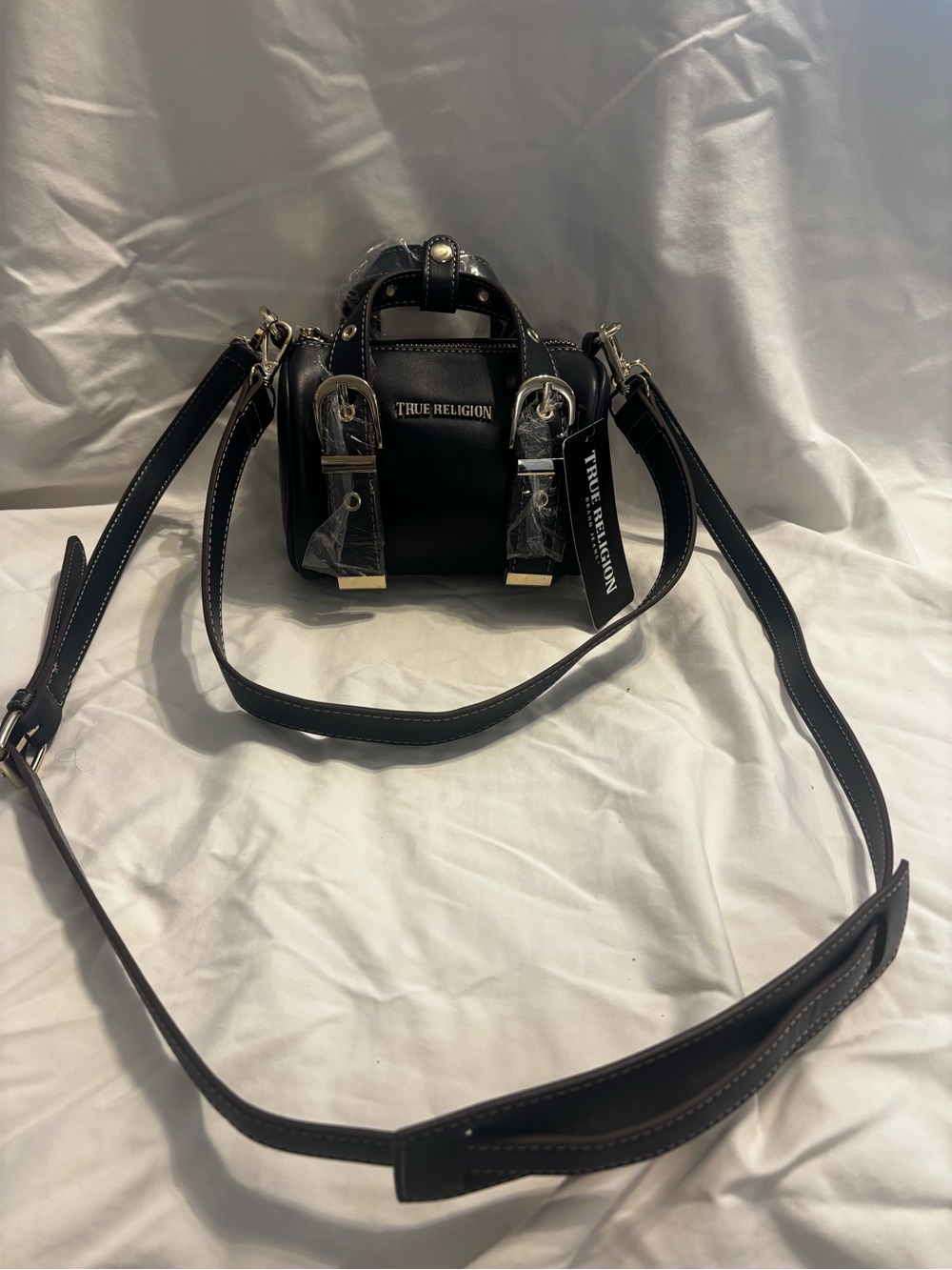 True Religion Navy Blue Barrel Mini Bag - Picture 7 of 8